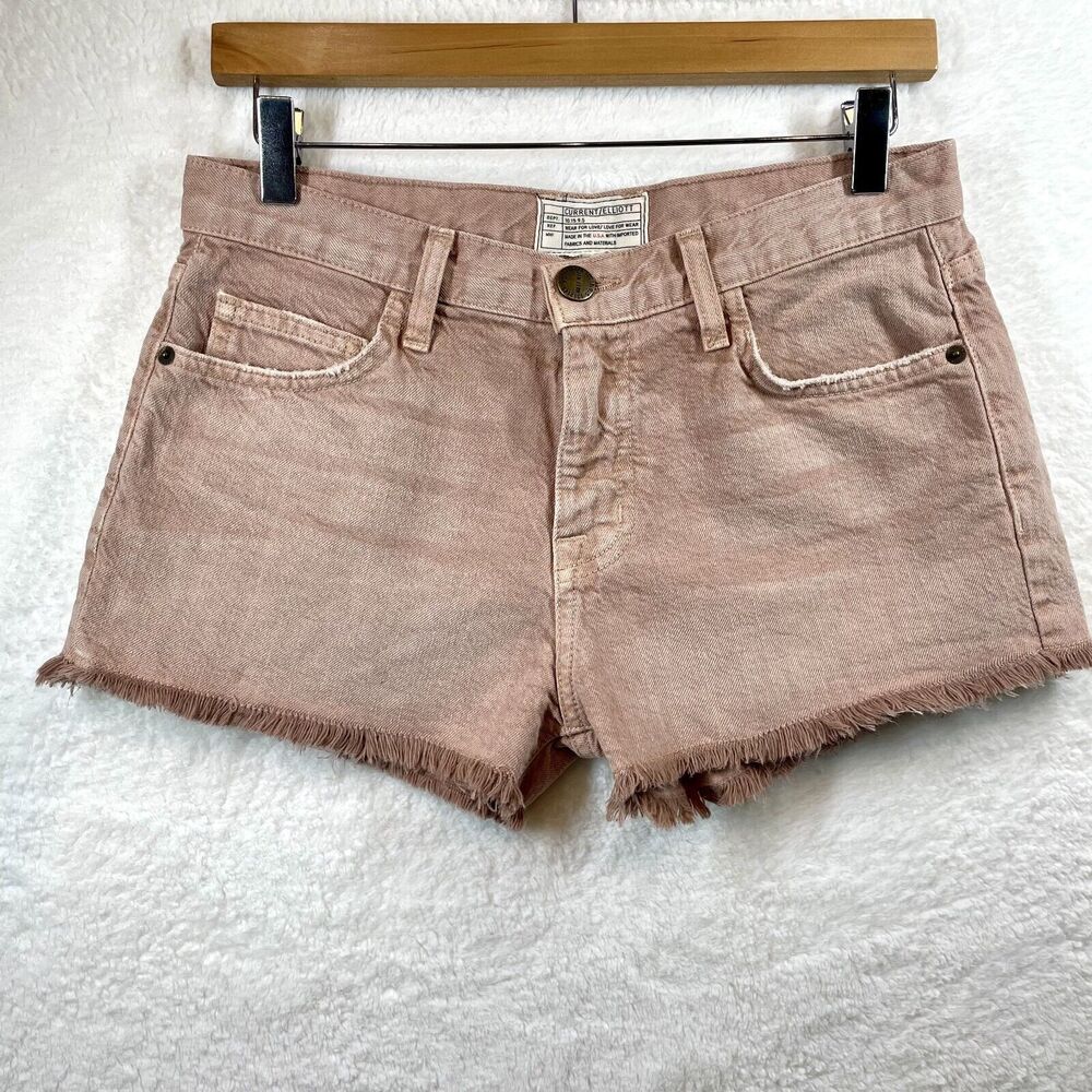 Current Elliot Boyfriend Jean Shorts Rose Pink Shorts 30 Womens Raw Cut Shorts